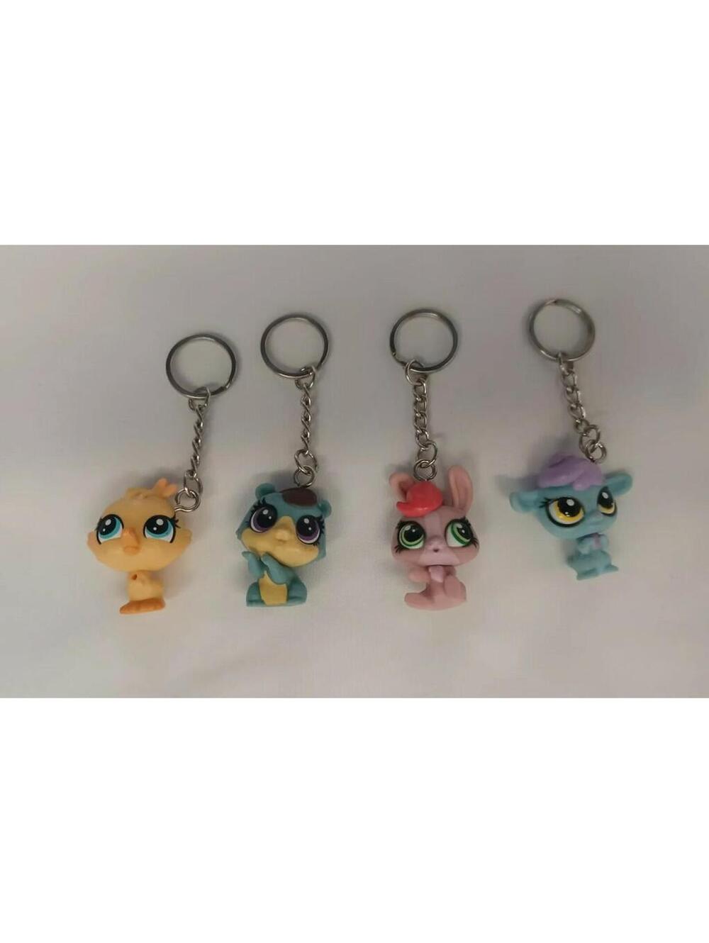 Hasbro Four Animal Animals Mini Figure Keychain Set